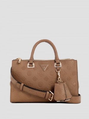 Guess Cresidia Status Satchel Maro | GUESS-SN28989