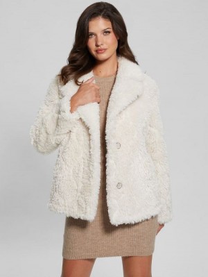 Guess Cristel Faux-Fur Jacket Albi | GUESS-SN27935