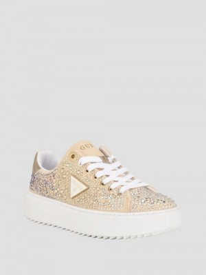 Guess Denesa Rhinestone Low-Top Sneakers Aurii | GUESS-SN29576