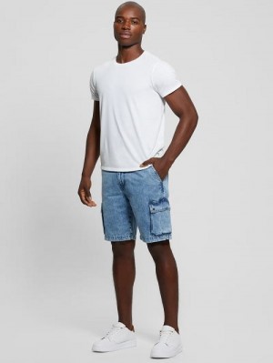 Guess Denim Cargo Shorts Albastri | GUESS-SN31376