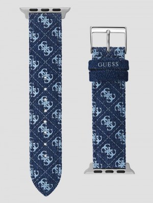Guess Denim Quattro G 38-41 mm Band for Apple Watch® Albastri | GUESS-SN30011