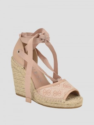 Guess Diandra Espadrille Wedges Bej | GUESS-SN29747