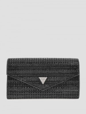 Guess Dofy Crystal Baguette Bag Negrii | GUESS-SN28971