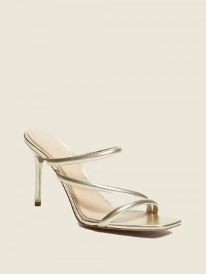 Guess Dorila Leather Strappy Sandal Aurii | GUESS-SN29815