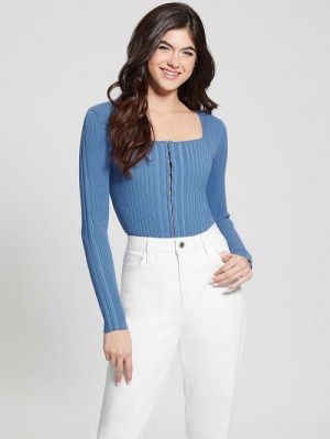 Guess Eco Allie Cardigan Albastri | GUESS-SN27739