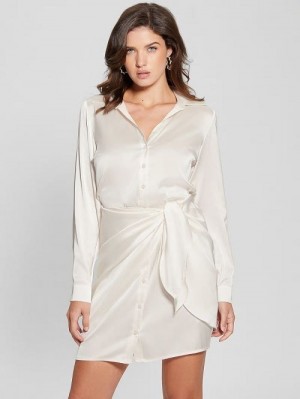 Guess Eco Alya Dress Albi | GUESS-SN26957