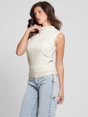 Guess Eco Alyssa Drawstring Top Albi | GUESS-SN27454