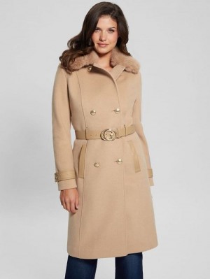 Guess Eco Amelia Belted Coat Bej | GUESS-SN28041
