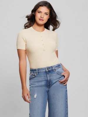 Guess Eco Anders Henley Bodysuit Albi | GUESS-SN27280