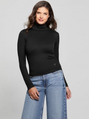 Guess Eco Anita Turtleneck Top Negrii | GUESS-SN27464