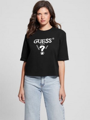 Guess Eco Aurélie Active Tee Negrii | GUESS-SN27197