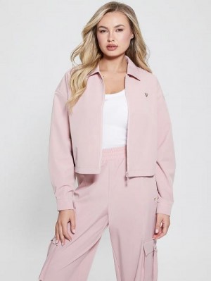 Guess Eco Aurélie Zip-Up Jacket Violet | GUESS-SN28392