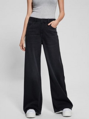Guess Eco Bellflower Wide Leg Jeans Negrii | GUESS-SN26598