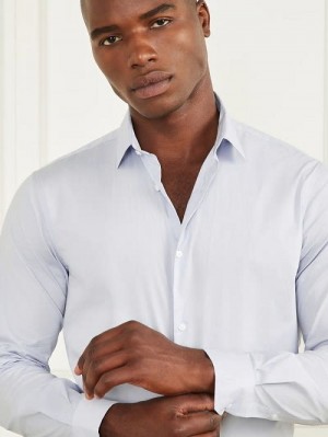 Guess Eco Benny New Collar Paul Shirt Albastri | GUESS-SN31077