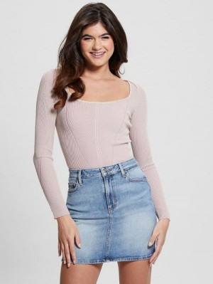 Guess Eco Blandine Sweater Top Roz | GUESS-SN27293