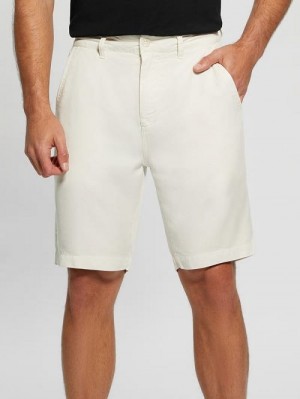 Guess Eco Bowie Shorts Albi | GUESS-SN31365