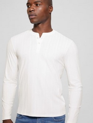 Guess Eco Brentwood Knit Henley Albi | GUESS-SN30622