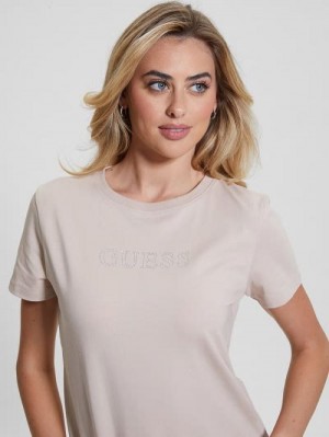 Guess Eco Briana Rhinestone Tee Roz | GUESS-SN27239