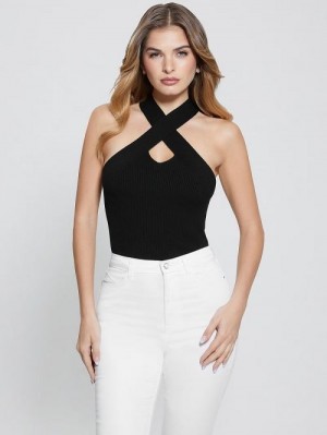 Guess Eco Claire Sweater Top Negrii | GUESS-SN27586