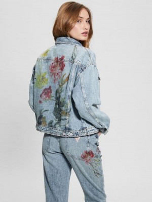 Guess Eco Clara Studded Jacket Albastri | GUESS-SN26698