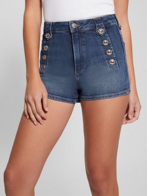 Guess Eco Clash Denim Shorts Albastri | GUESS-SN28099