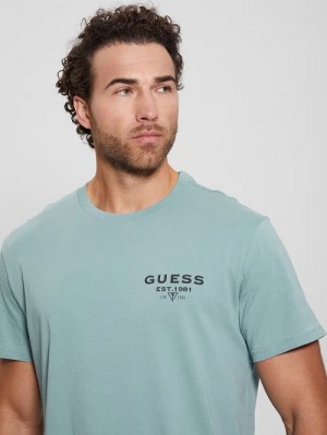 Guess Eco Classic Tee Albastri | GUESS-SN30640