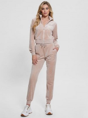Guess Eco Couture Velvet Joggers Roz | GUESS-SN28471