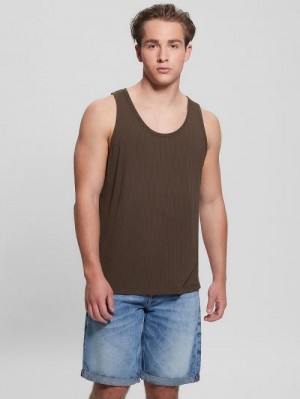 Guess Eco Cyrus Ribbed Tank Maro | GUESS-SN30473