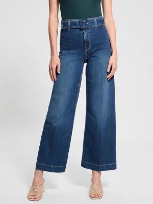 Guess Eco Dakota Belted Seamless Jeans Albastri | GUESS-SN26645