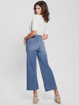 Guess Eco Dakota Seamless Flare Jeans Albastri | GUESS-SN26513
