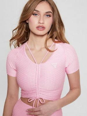 Guess Eco Delma Active Crop Top Roz | GUESS-SN27103