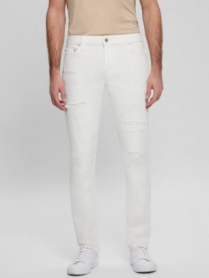 Guess Eco Destroyed Tapered Jeans Albi | GUESS-SN30392