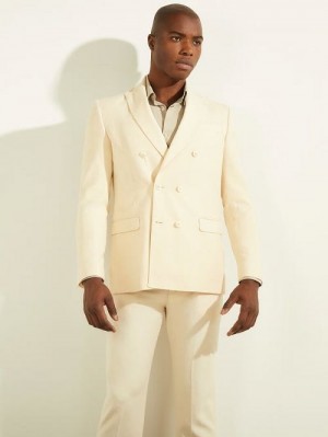 Guess Eco Double Breasted Blazer Bej | GUESS-SN30735