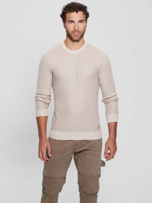 Guess Eco Earle Stitched Sweater Bej | GUESS-SN31065