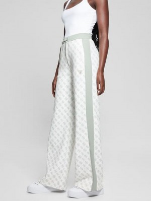 Guess Eco Eléa Quattro G Wide Pants Verzi | GUESS-SN28465