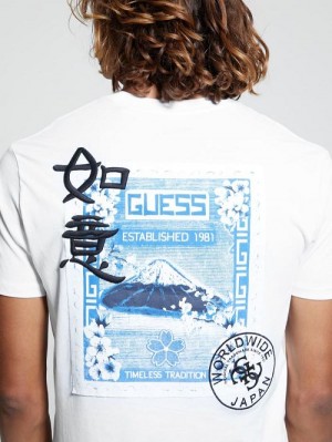 Guess Eco Fuji Stamp Tee Albi | GUESS-SN30676