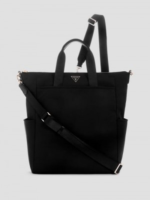 Guess Eco Gemma Convertible Tote Backpack Negrii | GUESS-SN29447