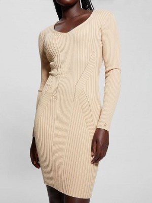 Guess Eco Isabella Sweater Dress Bej | GUESS-SN27029