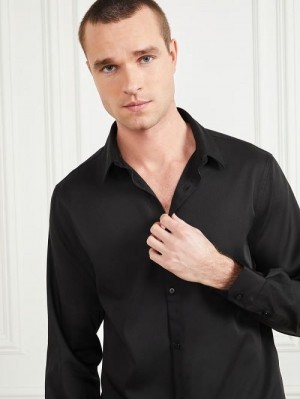 Guess Eco Jacob It Notched Shirt Negrii | GUESS-SN31139