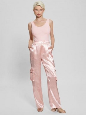 Guess Eco Jamie Satin Cargo Pants Roz | GUESS-SN28202