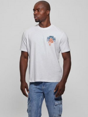 Guess Eco Japanese Dragon Crewneck Tee Albi | GUESS-SN30667