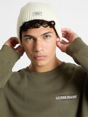 Guess Eco Jeans Beanie Albi | GUESS-SN31922