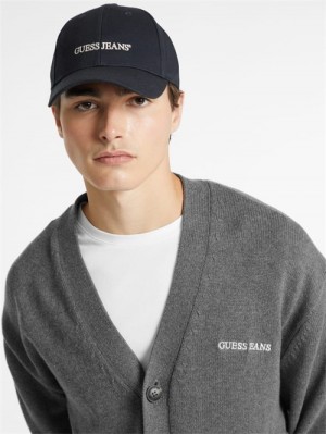 Guess Eco Jeans Logo Baseball Cap Albastri | GUESS-SN31926