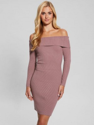 Guess Eco Julia Off-the-Shoulder Dress Roz | GUESS-SN26972