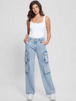 Guess Eco Kori Cargo Jeans Albastri | GUESS-SN28328