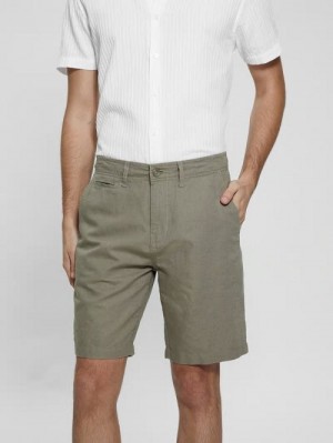 Guess Eco Linen Slub Shorts Maro | GUESS-SN31355