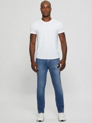 Guess Eco Low-Rise Slim Straight Jeans Albastri | GUESS-SN30367