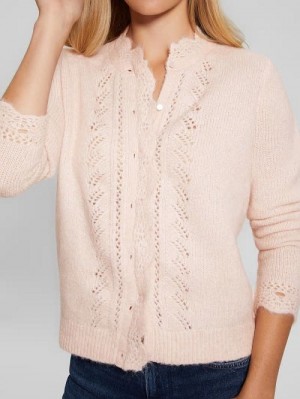Guess Eco Macie Crochet Cardigan Roz | GUESS-SN27684