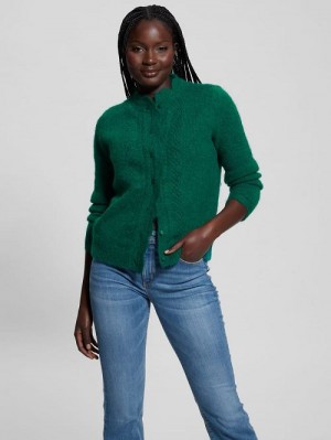 Guess Eco Macie Crochet Cardigan Verzi | GUESS-SN27274
