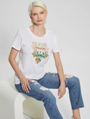 Guess Eco Mansion Easy Logo Tee Albi | GUESS-SN27072